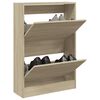 vidaXL Armoire &agrave; chaussures ch&ecirc;ne sonoma 60x21x87,5 cm bois ing&eacute;nierie