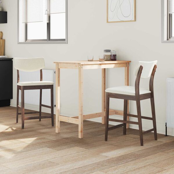 vidaXL Chaises de salle &agrave; manger 2 pcs Marron Clair 48 x 49 x 95 cm