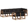 vidaXL Ensemble de canap&eacute;s d'ext&eacute;rieur 8 pcs Naturel et Noir