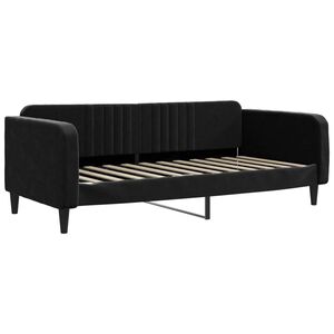 vidaXL Lit de repos sans matelas noir 100x200 cm velours