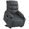 vidaXL Fauteuil inclinable de massage Gris Similicuir