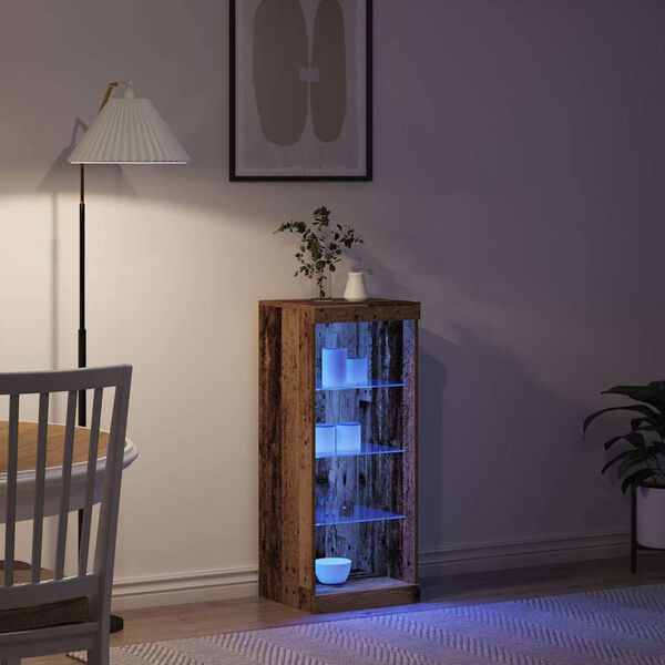 vidaXL Buffet LED Bois ancien 41 x 37 x 100 cm Bois d'ingénierie