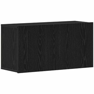 vidaXL Meuble TV Ch&ecirc;ne noir 80x30x41 cm Bois d'ing&eacute;nierie