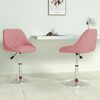vidaXL Chaises pivotantes &agrave; manger lot de 2 Rose Velours