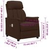 vidaXL Fauteuil de massage &eacute;lectrique Marron Similicuir