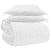 vidaXL Ensemble de Duvet avec oreiller 3 pcs Blanc Plume de canard