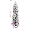vidaXL Sapin de No&euml;l artificiel pr&eacute;-&eacute;clair&eacute; avec 80 LED/neige floqu&eacute;e