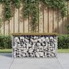 vidaXL Banc de jardin design gabion 83x31,5x42 cm bois de pin impr&eacute;gn&eacute;
