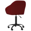 vidaXL Chaises &agrave; manger pivotantes lot de 6 rouge bordeaux velours