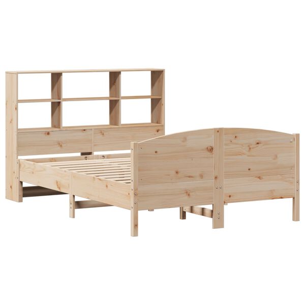vidaXL Lit biblioth&egrave;que sans matelas 140x200 cm bois massif de pin