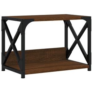 vidaXL Support d'imprimante &agrave; 2 niveaux ch&ecirc;ne marron 44x26x31,5 cm