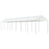 vidaXL Belv&eacute;d&egrave;re avec toit blanc 15,61x2,28x2,69 m poly&eacute;thyl&egrave;ne