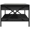 vidaXL Table basse avec LED infini noir 90x50x38 cm