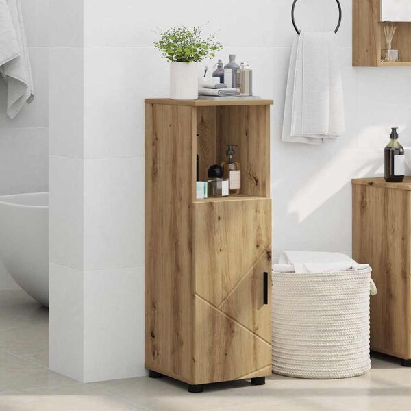 vidaXL Cabinet de salle de bain Ch&ecirc;ne artisanal 30 x 35 x 95 cm