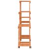 vidaXL Support à fleurs avec roues 110x25x101 cm bois massif de sapin