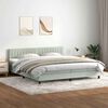 vidaXL Sommier &agrave; lattes de lit et matelas gris clair 180x210cm velours