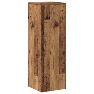 vidaXL Support pour plantes vieux bois 33x33x100 cm bois d'ing&eacute;nierie