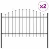 vidaXL Cl&ocirc;ture de jardin WOERDEN 2 pc 170 x 140 cm Gris
