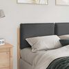 vidaXL T&ecirc;te de lit capitonn&eacute;e Gris Naturel et Fonc&eacute; 135 cm Pin massif