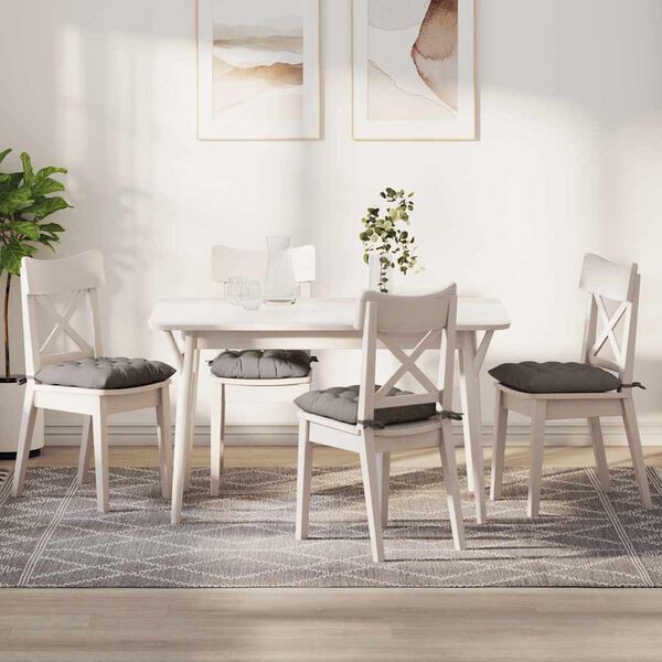 vidaXL Coussins de si&egrave;ge 2 pcs Taupe 40 x 40 x 6 cm tissu