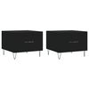 vidaXL Tables basses 2 pcs noir 50x50x40 cm bois d'ing&eacute;nierie