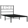 vidaXL Cadre de lit métal sans matelas avec tête de lit noir 100x200cm