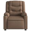 vidaXL Fauteuil inclinable de massage &eacute;lectrique marron tissu