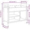 vidaXL Banc &agrave; chaussures noir 65,5x32x57,5 cm bois d'ing&eacute;nierie