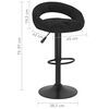 vidaXL Tabourets de bar lot de 2 noir velours