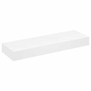 vidaXL &Eacute;tag&egrave;re murale avec 1 tiroir MDF Blanc Rangement de livres/DVD