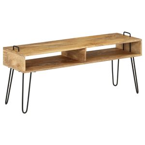 vidaXL Meuble TV Bois de manguier massif 110 x 35 x 45 cm