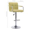 vidaXL Chaise de bar Vert Tissu