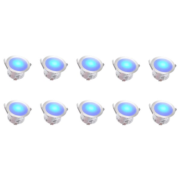 vidaXL Lampes de sol &agrave; LED 10 pcs bleu