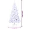 vidaXL Sapin de Noël artificiel avec 300 LED Blanc 180 cm PVC et Acier