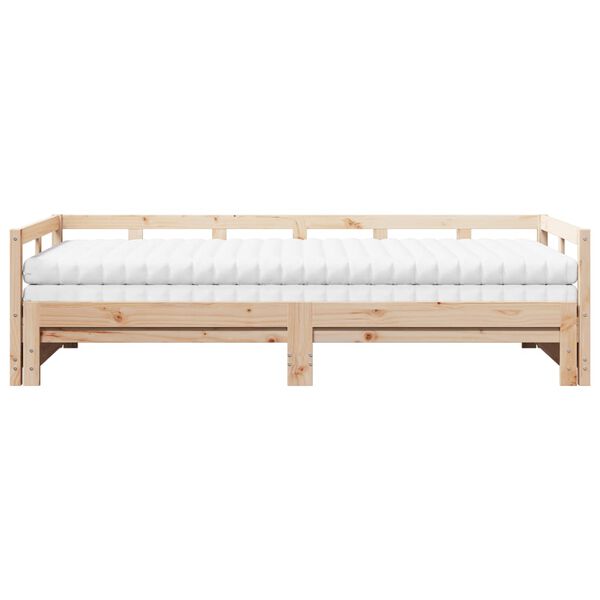 vidaXL Lit de jour et lit gigogne et matelas 80x200 cm bois pin massif