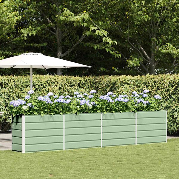 vidaXL Jardini&egrave;re Vert pastel 480 x 50 x 45 cm Acier galvanis&eacute;