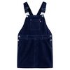vidaXL Robe salopette pour enfants velours c&ocirc;tel&eacute; bleu marine 104