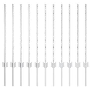 vidaXL Poteau de cl&ocirc;ture ench&acirc;ss&eacute; 11 pc Argent&eacute; 120 cm