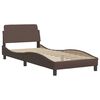 vidaXL Cadre de lit sans matelas Zadar marron 90x200 cm similicuir