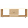 vidaXL Table basse ch&ecirc;ne sonoma 102x50x40 cm bois d'ing&eacute;nierie