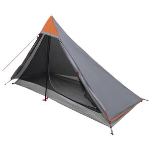 vidaXL Tente de randonn&eacute;e 222 x 85 x 125 cm Gris et orange