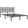 vidaXL Cadre de lit m&eacute;tal sans matelas avec t&ecirc;te de lit noir 120x200cm