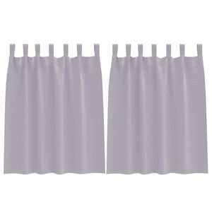vidaXL Rideaux occultants avec anneaux 2 pc Gris m&eacute;tal 140 x 140 cm