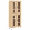 vidaXL Buffet haut Ch&ecirc;ne sonoma 69,5x34x180 cm Bois d'ing&eacute;nierie