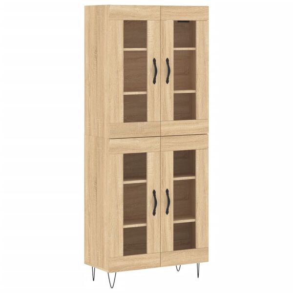 vidaXL Buffet haut Ch&ecirc;ne sonoma 69,5x34x180 cm Bois d'ing&eacute;nierie