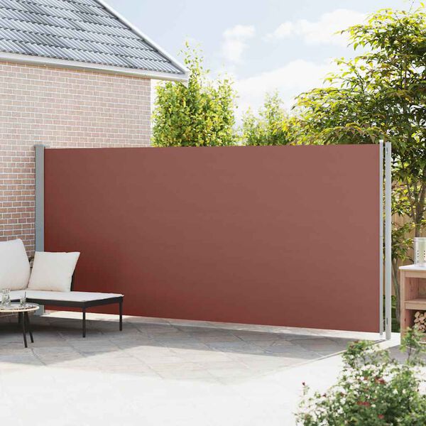 vidaXL Auvent lat&eacute;ral r&eacute;tractable de patio 200x600 cm Marron