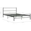 vidaXL Cadre de lit sans matelas gris m&eacute;tal 120x200 cm