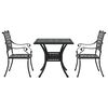 vidaXL Ensemble de tables de jardin 3 pcs Noir Aluminium coul&eacute;