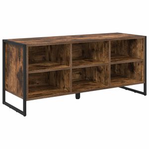 vidaXL Cabinet &agrave; chaussures avec stockage Ch&ecirc;ne Fum&eacute; 100 x 35 x 44 cm