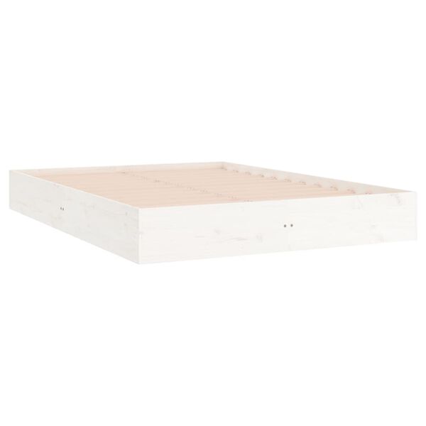 vidaXL Cadre de lit sans matelas blanc bois massif 160x200 cm